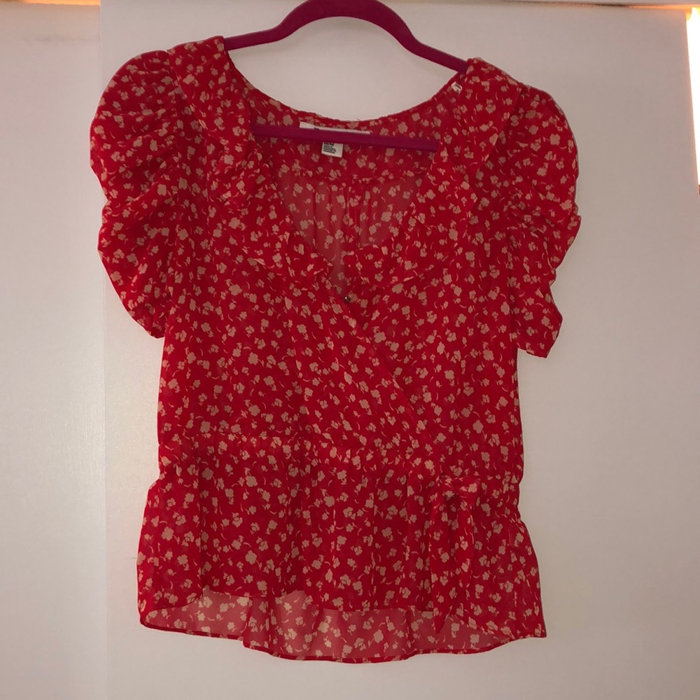 Floral peasant top